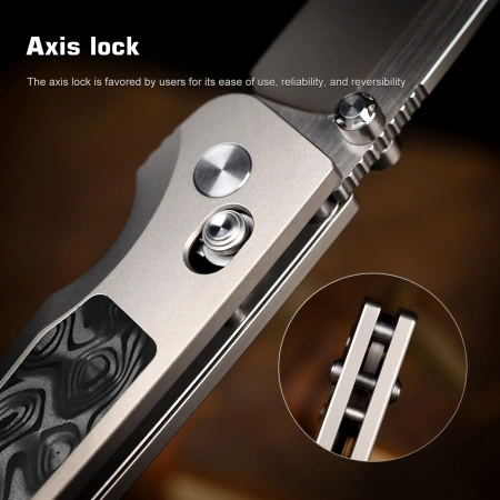 Нож Remette Aurora, M390, Titanium/Carbon Black/Gray Handle, AURA-D