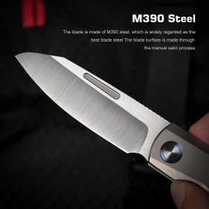 Нож Remette Squirrel, M390, Titanium Gray Handle, RTDP-G