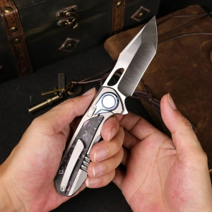 Нож Remette Saker Falcon, CPM S45VN, Titanium/Carbon Black/Pink Handle, ASTP-3