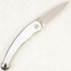 Нож QSP Dolphin, Mirror 14C28N, White Pearl Shell Handle, QS161-C Нож QSP Dolphin, Mirror 14C28N, White Pearl Shell Handle, QS161-C