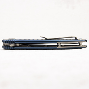 Нож Brous Blades Bionic Flipper, D2 Stonewashed, Aluminium Blue - складной туристические ножи из стали Нож Brous Blades Bionic Flipper, D2 Stonewashed, Aluminium Blue - складной туристические ножи из стали