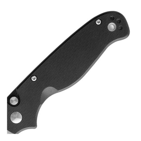 Нож Spyderco ButtonUp, чёрная G10, C275GP — рукоять — крупный план
