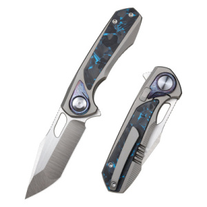 Нож Remette Saker Falcon, CPM S45VN, Titanium/Carbon Black/Blue Handle, ASTP-1 Нож Remette Saker Falcon, CPM S45VN, Titanium/Carbon Black/Blue Handle, ASTP-1