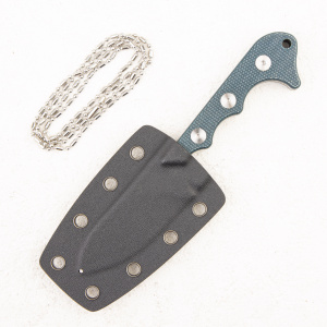 Шейный нож QSP Neckmuk, D2, Micarta Blue, QS125-D