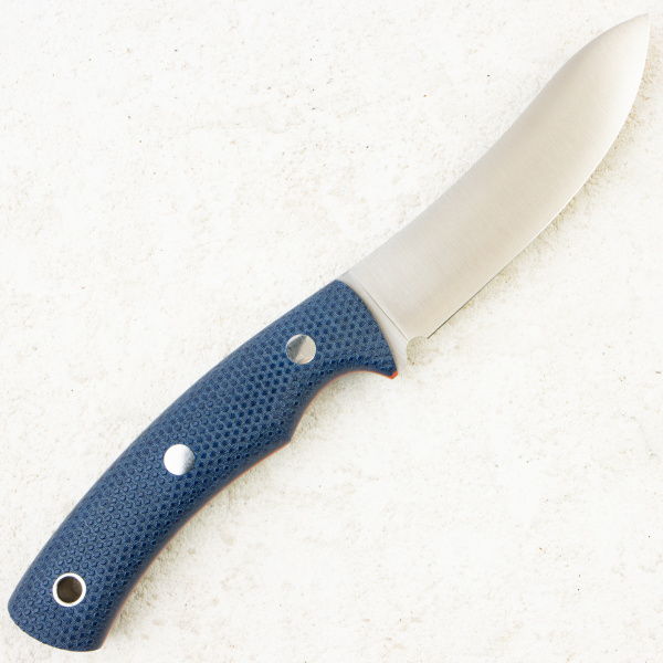 Нож Южный Крест Траппер, Convex, Elmax, Micarta Синий, Насечка, 255.2356.Elmax.K