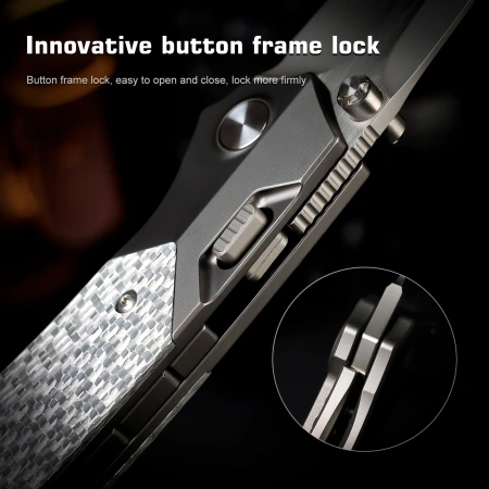 Нож Remette Meteor, M390, Titanium/Carbon Gray Handle, RTPT-B