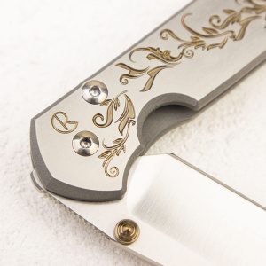 Нож Chris Reeve Small Sebenza 21 CGG Gold Leaf - складной туристические ножи из стали Нож Chris Reeve Small Sebenza 21 CGG Gold Leaf - складной туристические ножи из стали