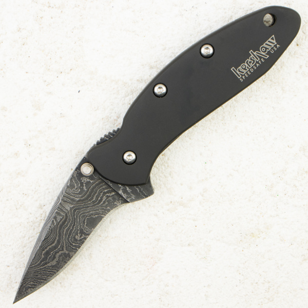 Нож Kershaw Chive, 420HC, Damascus,  Aluminum Black, 1600DAMBK