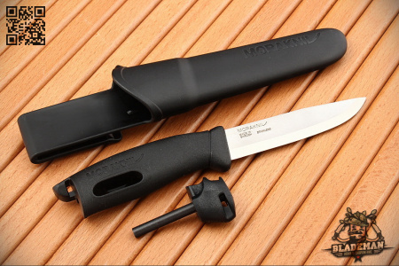 Нож Morakniv Companion Spark Black, нержавеющая сталь - купить в интернет-магазине Blademan