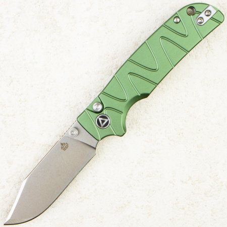 Нож QSP Kali, Stonewashed 14C28N, Aluminium Green, QS159-E1