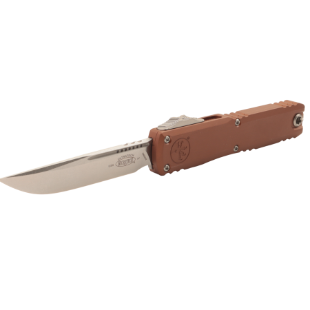 Нож Microtech Ultratech GEN IV, Stonewash, M390, Aluminum Brown Handle, 11214-10 BN