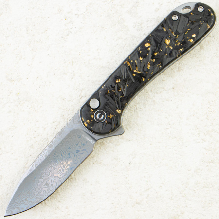 Нож CIVIVI Button Lock Elementum II, Damascus Steel, Carbon Fiber/Resin Handle, C18062P-10