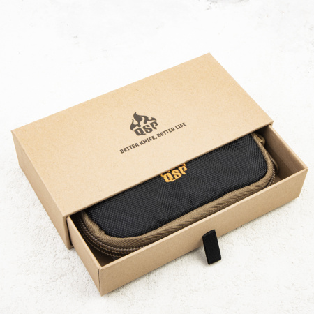 Нож QSP Harpyie, S35VN Satin, Carbon Fiber/G10 Black, QS129-B