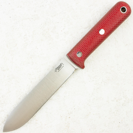 Нож Южный Крест Кефарт L, Elmax, Convex, Micarta Red, Насечка