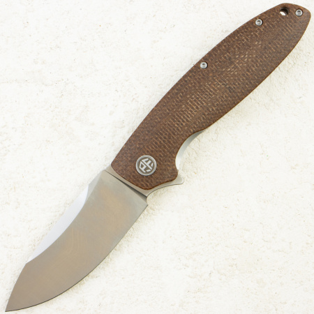 Нож Petrified Fish Terra, Satin, D2, Micarta Brown Handle, PFB01BRS