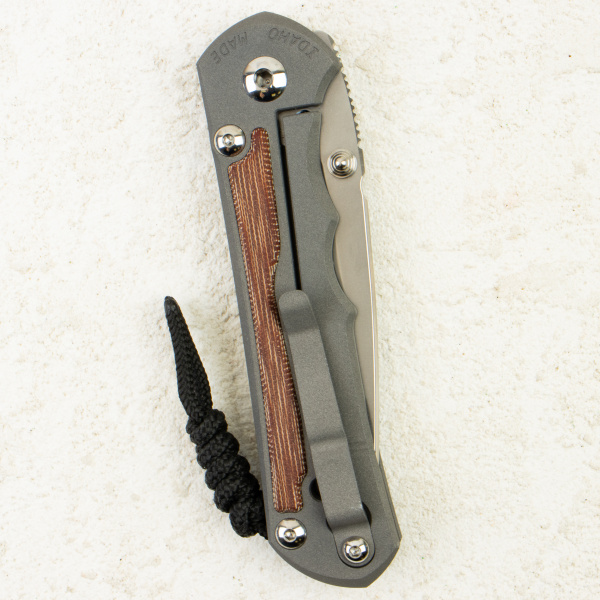 Нож Chris Reeve Large Inkosi Inlay, CPM MagnaCut, Titanium/Natural Canvas Micarta Handle, LIN-1014