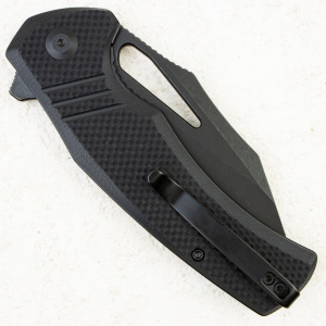 Нож CIVIVI BullTusk Flipper & Thumb Hole Knife Black Coarse G10, C23017-1 - складной туристические ножи из стали Нож CIVIVI BullTusk Flipper & Thumb Hole Knife Black Coarse G10, C23017-1 - складной туристические ножи из стали