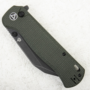 Нож QSP Swordfish Button Lock, 14C28N Black, Micarta Green - складной туристические ножи из стали Нож QSP Swordfish Button Lock, 14C28N Black, Micarta Green - складной туристические ножи из стали