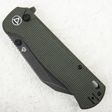 Нож QSP Swordfish Button Lock, 14C28N Black, Micarta Green Нож QSP Swordfish Button Lock, 14C28N Black, Micarta Green - купить в интернет-магазине Blademan