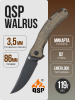 Нож QSP Walrus, D2 Tool Steel, Micarta Brown Handle, QS151-B2 Нож QSP Walrus, D2 Tool Steel, Micarta Brown Handle, QS151-B2