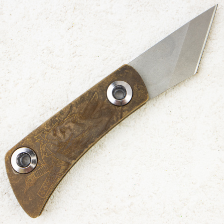 Нож Brutalica Namakubi, AUS 8, Brass Нож Brutalica Namakubi, AUS 8, Brass