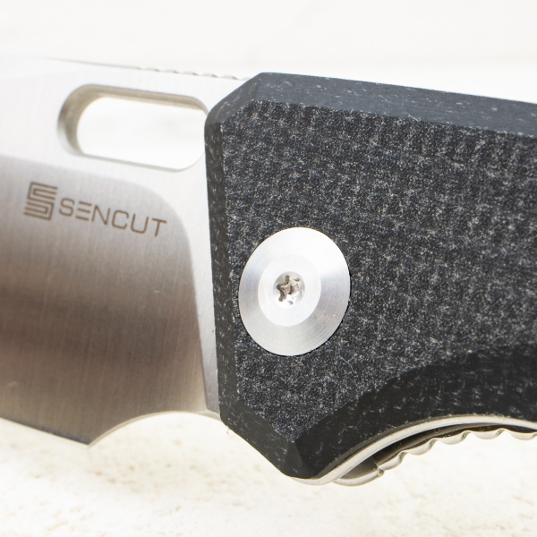Нож SENCUT GlideStrike Thumb Hole Knife Black Canvas Micarta, S23018-4