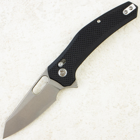 Нож QSP Emu, Stonewashed 14C28N, Coarse G10 Black, QS164-C1