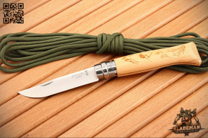 Opinel №8 Alpine adventures, Нерж. сталь, Дуб, Пеший туризм - складной туристические ножи из стали
