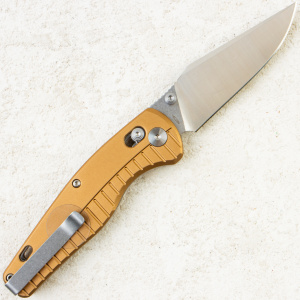 Нож QSP Dolphin, Stonewash-Satin, 14C28N, Aluminum Champagne Handle, QS165-A1 Нож QSP Dolphin, Stonewash-Satin, 14C28N, Aluminum Champagne Handle, QS165-A1