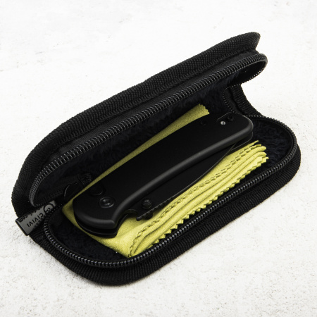 Нож CIVIVI Qubit Button Lock, 14C28N, Aluminum Black, C22030E-1