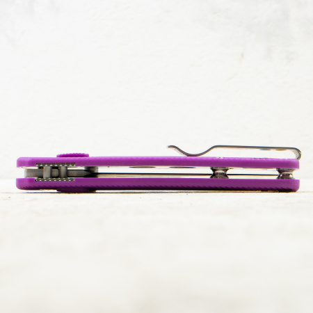 Нож QSP Penguin V2 Glyde Lock, Stonewash-Satin, 14C28N, FRN Purple Handle, QS130GL-E1 Нож QSP Penguin V2 Glyde Lock, Stonewash-Satin, 14C28N, FRN Purple Handle, QS130GL-E1