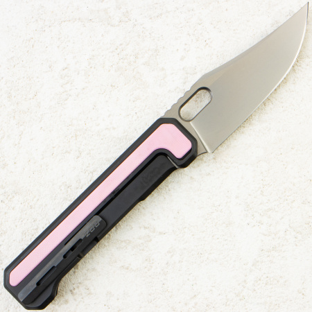 Нож NOC Knives MT-30, M390, DLC Stainless Steel Handle with G10 Pink Inlay, MT-3011