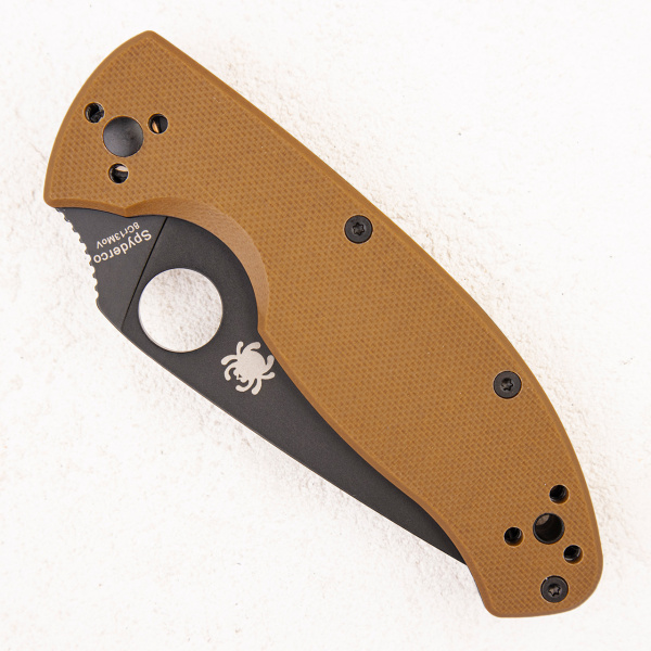 Нож Spyderco Tenacious, 122GPBBN, 8Cr13MoV, G10 Brown - складной туристические ножи из стали