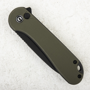Нож CIVIVI Elementum 2 Button Lock, Nitro-V Black, G10 OD Green, C18062P-3 - складной туристические ножи из стали Нож CIVIVI Elementum 2 Button Lock, Nitro-V Black, G10 OD Green, C18062P-3 - складной туристические ножи из стали