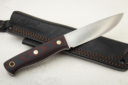 Нож Южный Крест Модель X M, CPR, Конвекс, Микарта зелёно-красная, Насечка - купить в интернет-магазине Blademan