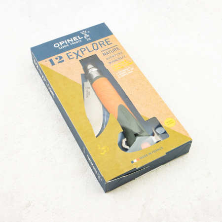 Нож Opinel №12 Explore, XC90, Plastic/Rubber Orange, 1974