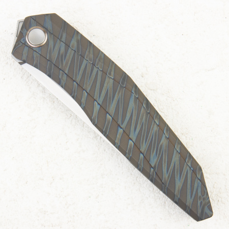 Нож WE Knife Cybernetic, CPM 20CV, Titanium Tiger Stripe Pattern Flamed. LIMITED EDITION Нож WE Knife Cybernetic, CPM 20CV, Titanium Tiger Stripe Pattern Flamed. LIMITED EDITION - купить в интернет-магазине Blademan