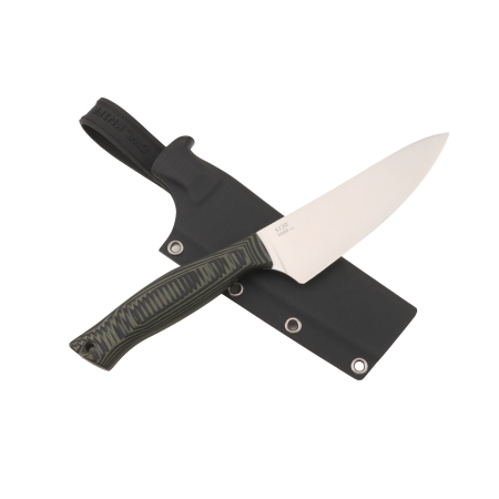 Нож OWL S120 F, N690 Cryo, G10 Black/Olive Handle, Kydex