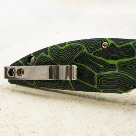 Нож QSP Turtle Punk, Stonewashed 14C28N, G10 Black/Green, QS158-C1 Нож QSP Turtle Punk, Stonewashed 14C28N, G10 Black/Green, QS158-C1