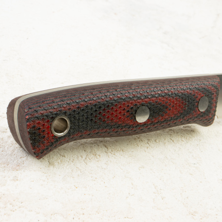 Нож Южный Крест ЯГД, Elmax, Convex, Micarta Black/Red, Насечка