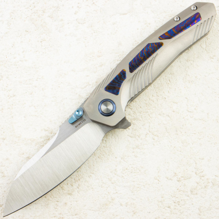 Нож Remette Kestrel, Satin, S35VN, Titanium Gray/Timascus Handle, RTPO-D - купить в интернет-магазине Blademan