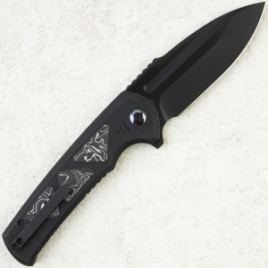 Нож WE Knife Sylox, Black Stonewashed, M390, Titanium/Carbon Black Handle, WE24027-1 Нож WE Knife Sylox, Black Stonewashed, M390, Titanium/Carbon Black Handle, WE24027-1
