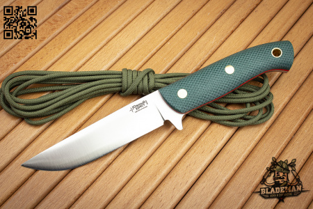 Нож Южный Крест F5, N690, Конвекс, Микарта изумрудная, Насечка - купить в интернет-магазине Blademan