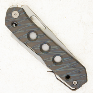 Нож WE Knife Vision R, CPM 20CV, Tiger Stripe Pattern Flamed Titanium Handle - складной туристические ножи из стали Нож WE Knife Vision R, CPM 20CV, Tiger Stripe Pattern Flamed Titanium Handle - складной туристические ножи из стали