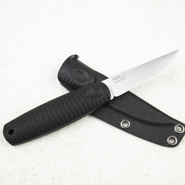 Нож OWL North XS F, N690 Cryo, Micarta Black, Kydex