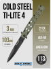 Нож Cold Steel Ti-Lite 4, AUS-8A Black, Zy-Ex OD Green, CS-26SP-ODBK Нож Cold Steel Ti-Lite 4, AUS-8A Black, Zy-Ex OD Green, CS-26SP-ODBK