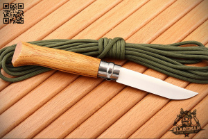 Нож Opinel №8, Нержавеющая сталь, Дуб, Гравировка собака - складной туристические ножи из стали