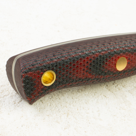 Нож Южный Крест Рыбацкий L, Elmax, Micarta Black/Red, Насечка