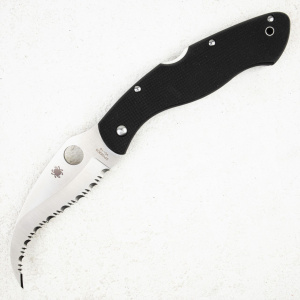 Нож Spyderco Civilian, VG-10 Serrated, G10 Black, SC12GS Нож Spyderco Civilian, VG-10 Serrated, G10 Black, SC12GS