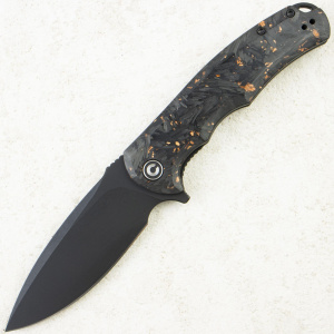 Нож CIVIVI Praxis, Black Stonewashed, 9Cr18MoV, Carbon/Resin Black Handle, C803I